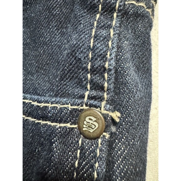 Southpole Jeans Vintage Y2K Baggy Grunge Wide Leg Size 36 X 30 Dark Blue Wash - Picture 9 of 11